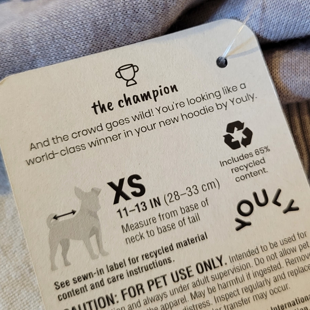 ❤️Host Pick!❤️ Fleece Lined Dog Hoodie XS - Picture 14 of 15